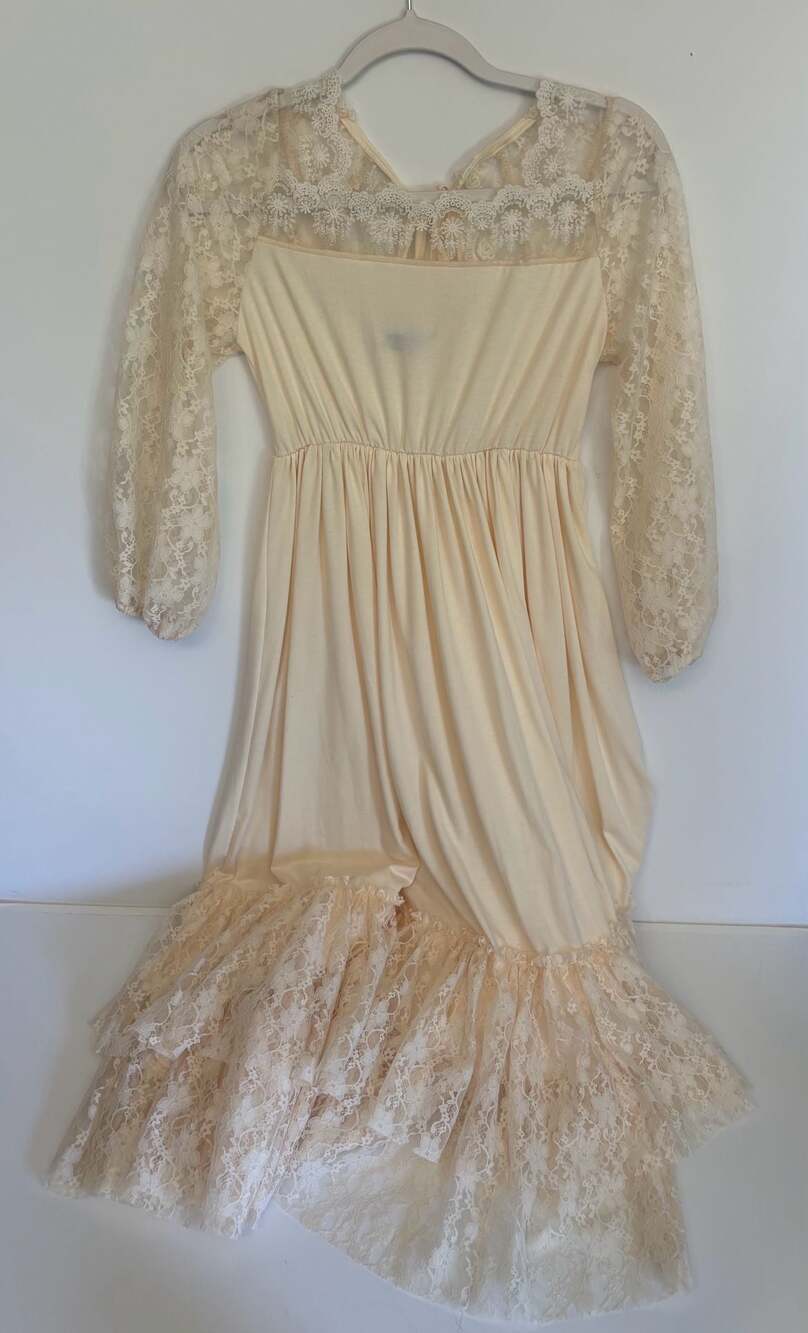 Omfi Ones Vintage Cream Prairie Lace Maxi Dress